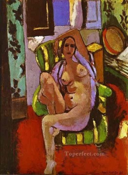  Chair Oil Painting - Nude Sitting in an Armchair Fauvism